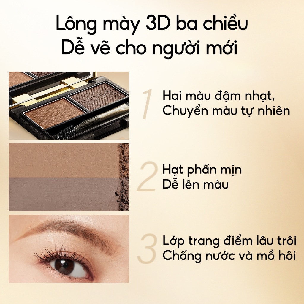 Casrlan Phấn Kẻ Lông Mày Dạng Bột Carslan 2 Màu Hiệu Ứng Kép 3g | NHÍM HOUSE
