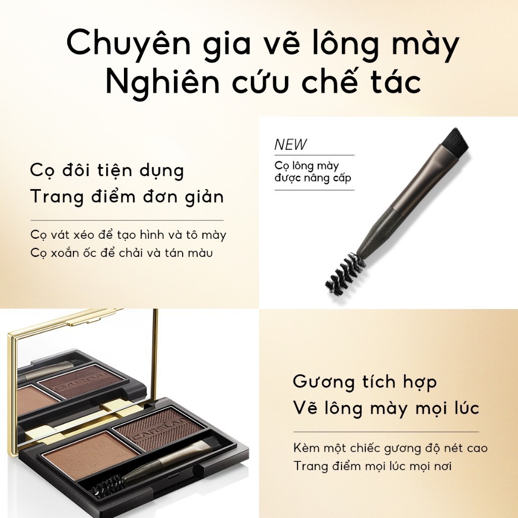Casrlan Phấn Kẻ Lông Mày Dạng Bột Carslan 2 Màu Hiệu Ứng Kép 3g | NHÍM HOUSE