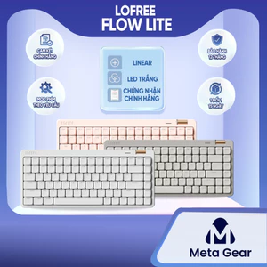 Bàn phím cơ Lofree Flow Lite - Bàn phím không dây bluetooth mỏng nhẹ, 3 chế độ kết nối, Led đơn, Âm ít ồn