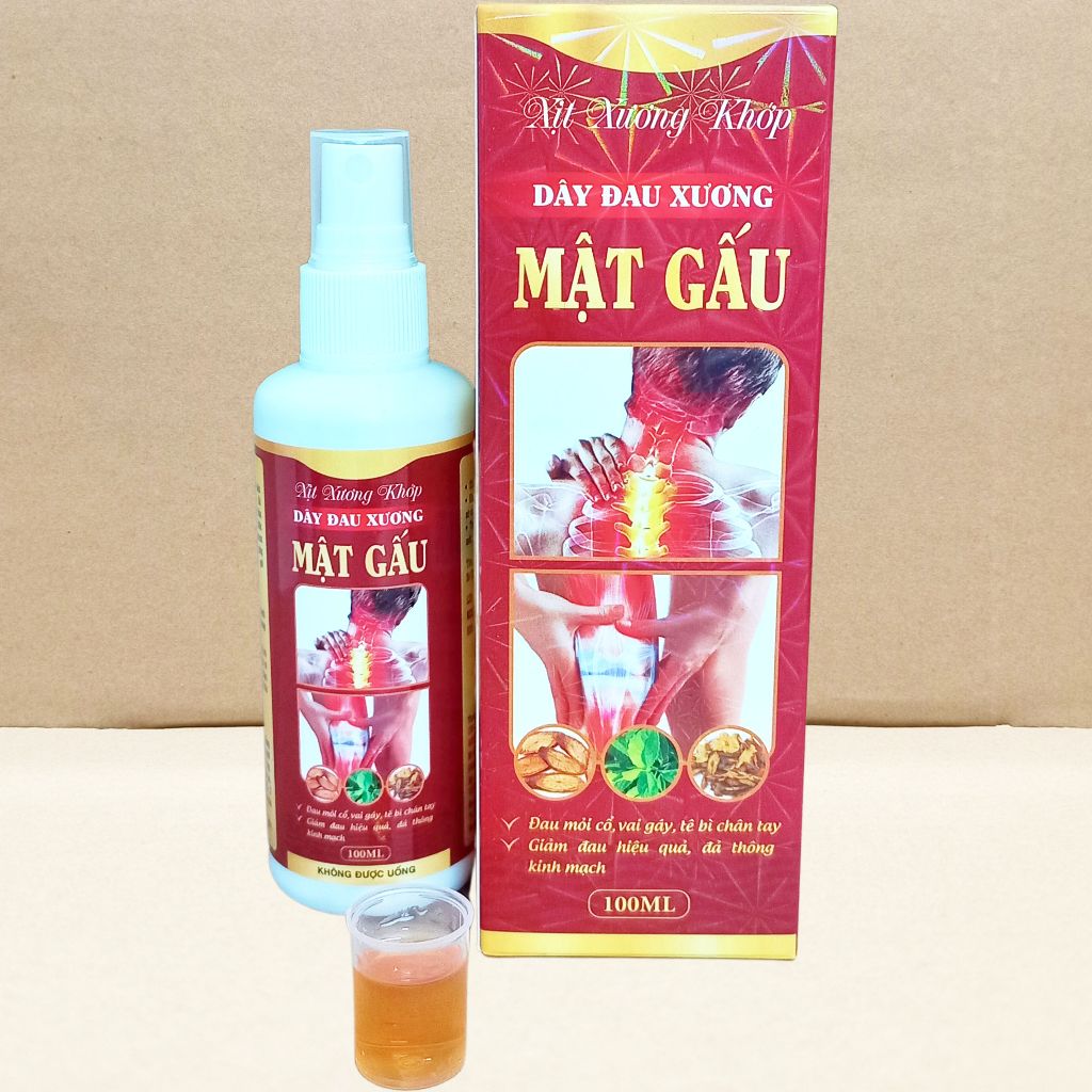 (Đỏ) Xịt Xương Khớp Dây Đau Xương MẬT GẤU - Mekong - Bidopharma - Vitamin Chữa Lành
