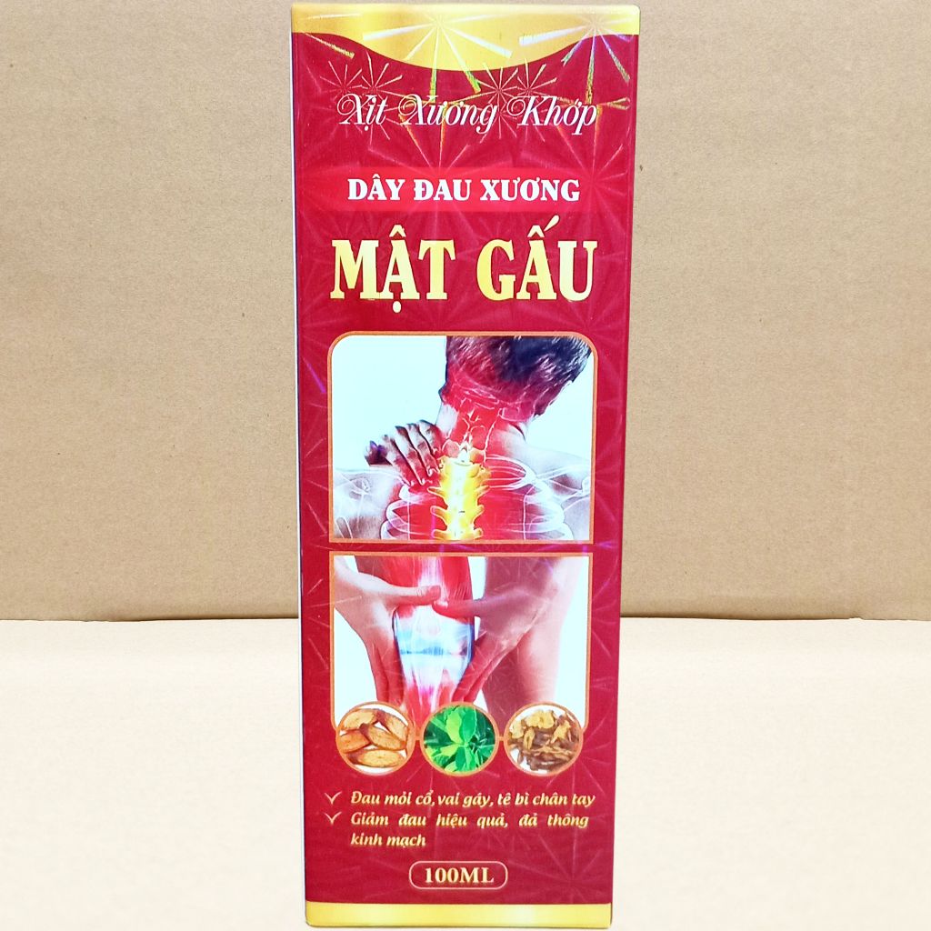 (Đỏ) Xịt Xương Khớp Dây Đau Xương MẬT GẤU - Mekong - Bidopharma - Vitamin Chữa Lành