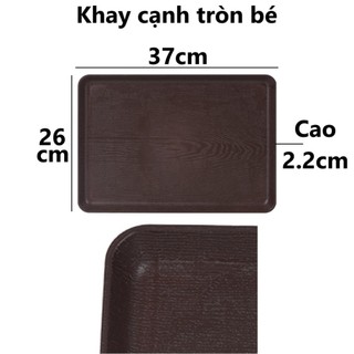 Khay chữ nhật vân gỗ Hàn Quốc nhựa Việt Nhật đựng đồ ăn, phục vụ hàng quán ms: 5708/ 5709/ 5710/ 5711/ 5712