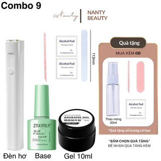 NANTY Bộ dụng cụ gắn nailbox chắc chắn gel máy hơ nước tháo gel gắn nailbox siêu bền Gel Máy Hơ
