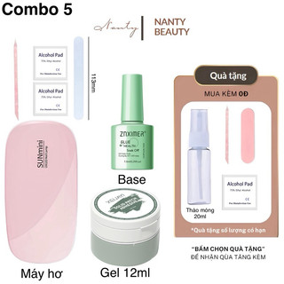 NANTY Bộ dụng cụ gắn nailbox chắc chắn gel máy hơ nước tháo gel gắn nailbox siêu bền Gel Máy Hơ