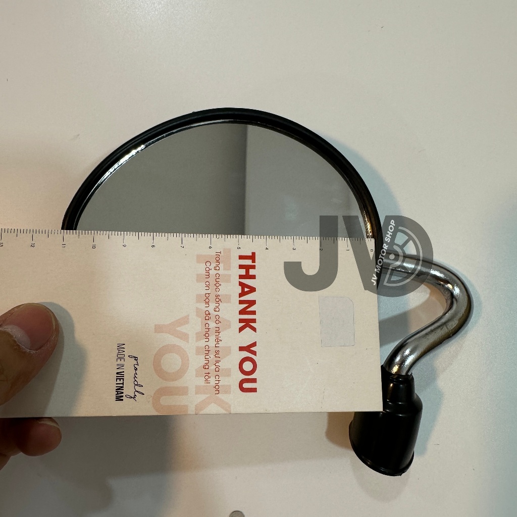 Gương chiếu hậu giọt nước - chân cong xi Inox, 10li ren thuận, gắn mọi dòng xe, dễ lắp đặt