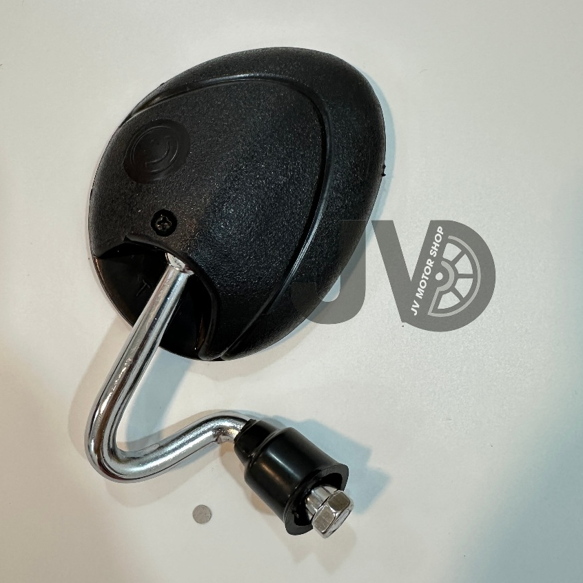 Gương chiếu hậu giọt nước - chân cong xi Inox, 10li ren thuận, gắn mọi dòng xe, dễ lắp đặt
