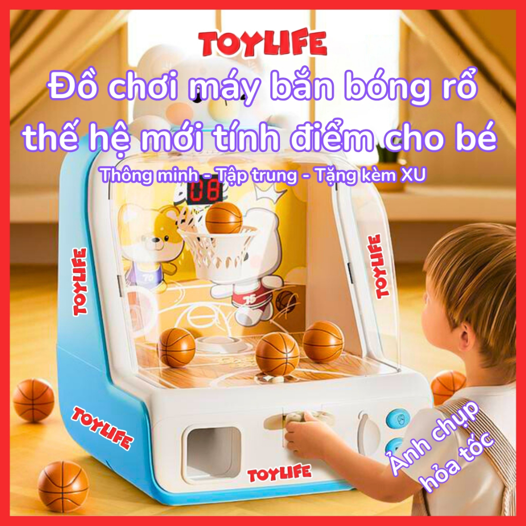 Đồ chơi máy bắn bóng rổ thế hệ mới tính điểm cho bé máy ném bóng rổ ...