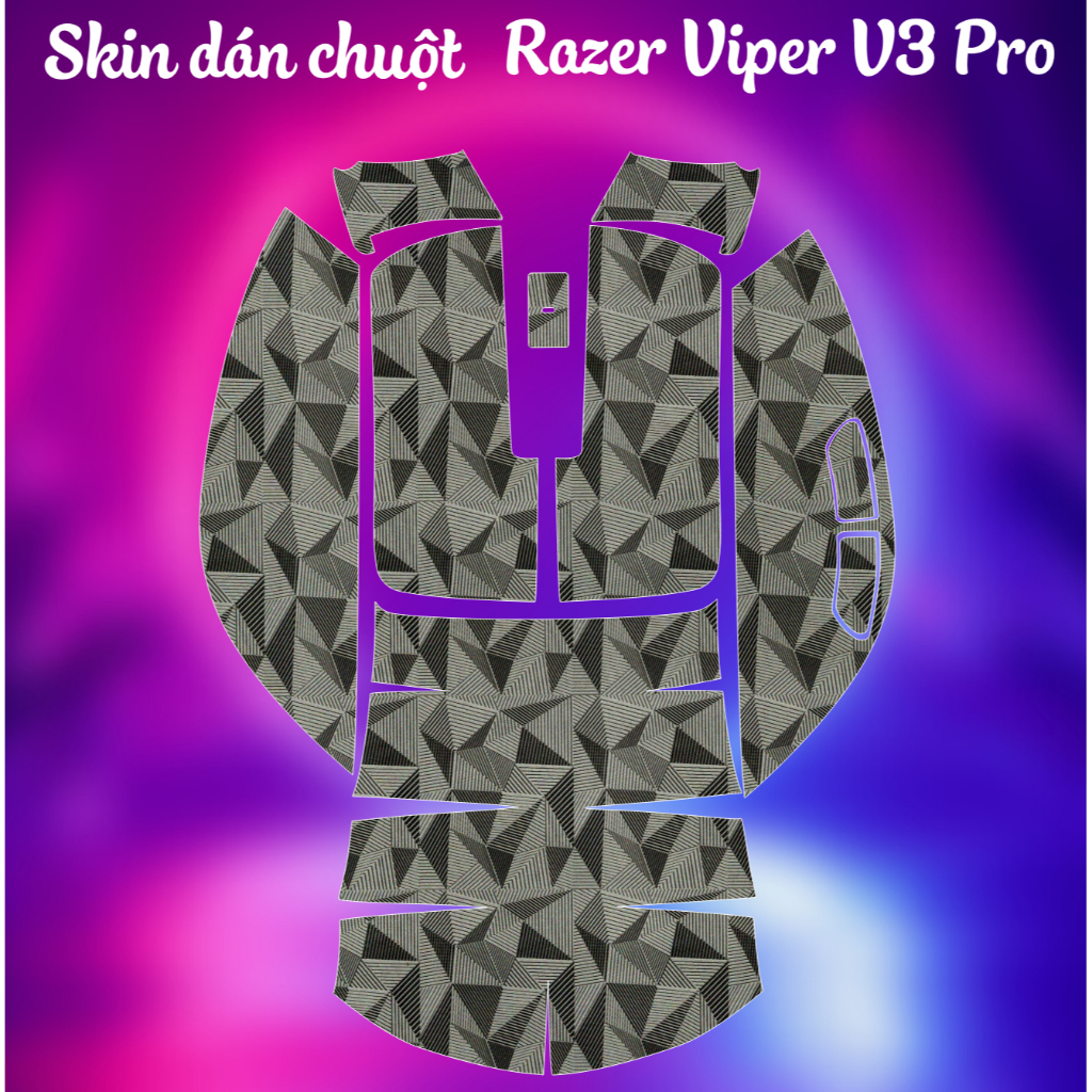 Skin dán chuột Razer Viper V3 Pro/Miếng dán Film 3M vân nổi chống trơn trượt