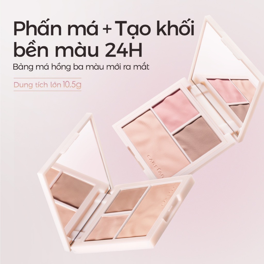 CARSLAN Phấn má hồng Phấn đa năng Trang Điểm 3 màu chất mịn lỳ lâu trôi 10.5g | NHÍM HOUSE