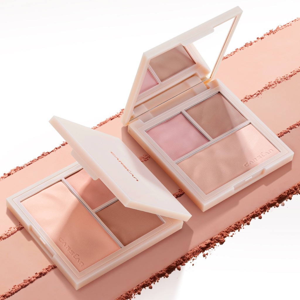 CARSLAN Phấn má hồng Phấn đa năng Trang Điểm 3 màu chất mịn lỳ lâu trôi 10.5g | NHÍM HOUSE