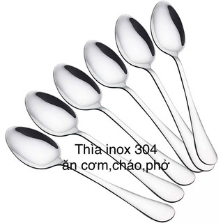Combo 5 Chiếc Thìa INOX 304 (Muỗng) Size 18.5 cm Đẹp Sang Xịn Mịn Không Vết Xước Muỗng Ăn Cơm-Phở