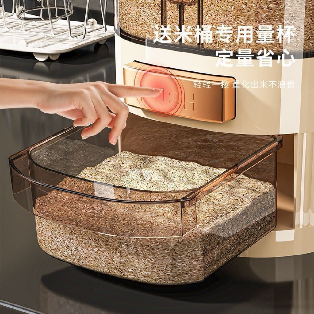 Thùng đựng gạo đủ size ấn nhả gạo tự động