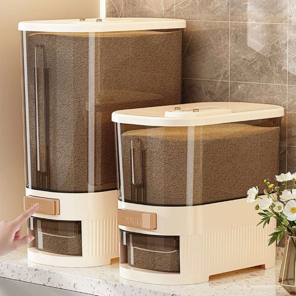 Thùng đựng gạo đủ size ấn nhả gạo tự động