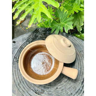 Nồi Đất Tay Cầm - Tráng Men Lòng - Size 17cm/19cm/24cm - Có Quai/Nắp Đậy - Nấu Lẩu - Kho Cá - Cơm Thố - Gốm Đất Nung