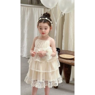 [B&G] Đầm váy công chúa 2 dây bồng tiểu thư dự tiệc cho bé gái từ 9-40kg(1-10 tuổi)
