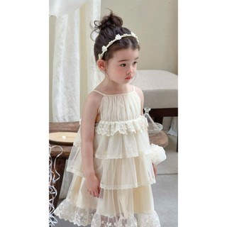 [B&G] Đầm váy công chúa 2 dây bồng tiểu thư dự tiệc cho bé gái từ 9-40kg(1-10 tuổi)