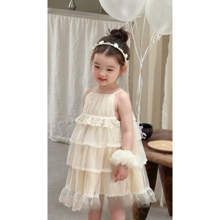 [B&G] Đầm váy công chúa 2 dây bồng tiểu thư dự tiệc cho bé gái từ 9-40kg(1-10 tuổi)