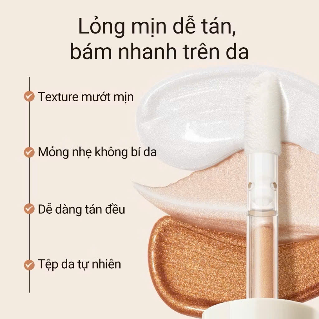 CARSLAN Kem highlight dạng lỏng Carslan 3D Bắt Sáng Glitter Shimmer Face 15g | NHÍM HOUSE