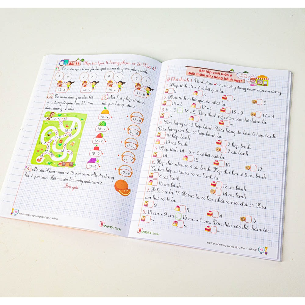 Sách -  H An Phúc -Vở ô li Bài Tập Toán Tăng Cường Lớp 2 tập 1 - Kết Nối
