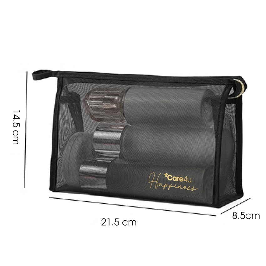 Set 2 Túi đựng mỹ phẩm cao cấp Care4u 21.5 x 8.5 x 14.5 cm