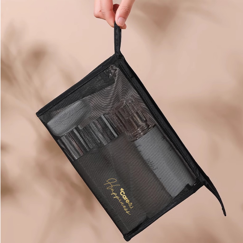 Set 2 Túi đựng mỹ phẩm cao cấp Care4u 21.5 x 8.5 x 14.5 cm