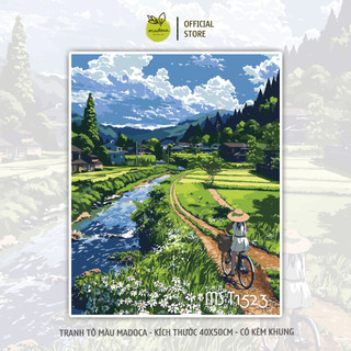 [HỎA TỐC] Tranh tô màu theo số, tranh số hóa MẪU HOT - BÁN CHẠY, đã căng khung 40x50cm
