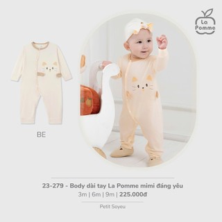 La pomme SS2025 BST Body dài tay cho bé yêu T7.1