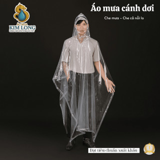 ÁO MƯA CÁNH DƠI TRONG SUỐT  - CÓ KHẨU TRANG - THỜI TRANG