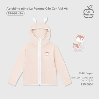 La pomme SS2025 Áo chống nắng La Pomme Cáo Con Vui Vẻ - cho bé T7.1