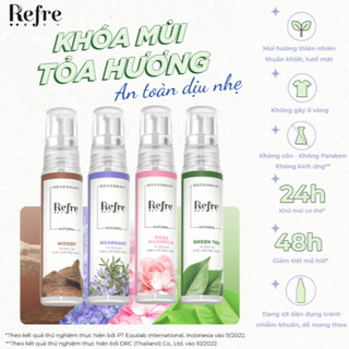 Xịt Khử Mùi Refre Whitening Perfume/Natural/Lactone Deodorant Mist (30ml/chai)