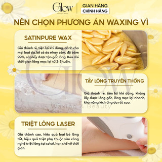 Sáp Wax SATINPURE Túi 500gr GLOWWAXING Chuyên Dùng Cho Da Nhạy Cảm Thích Hợp Wax Nách, Body