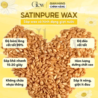 Sáp Wax SATINPURE Túi 500gr GLOWWAXING Chuyên Dùng Cho Da Nhạy Cảm Thích Hợp Wax Nách, Body