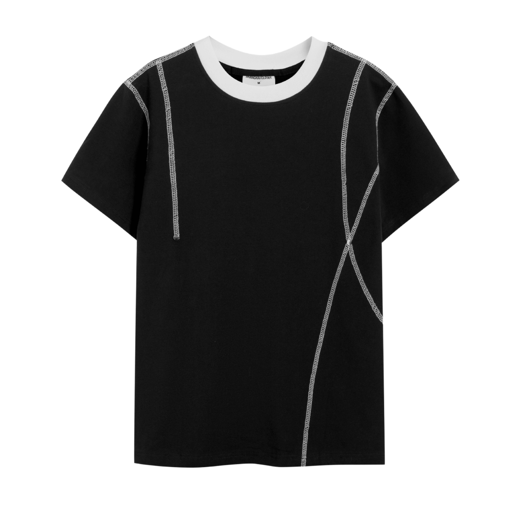 [NEW IN] Áo Thun Nam CHỈ NỔI Hàn Quốc vải Cotton, Thấm Hút Mồ Hôi, Mềm Mịn, Thoải Mái - SHINGHAI