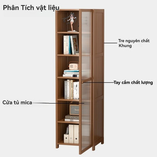 Kệ sách cửa kính Bếp Đa Năng để đồ Kệ Sách Đứng Tủ Kính Trong