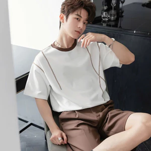 Áo Thun Nam CHỈ NỔI Hàn Quốc vải Cotton, Thấm Hút Mồ Hôi, Co Dãn - SHINGHAI