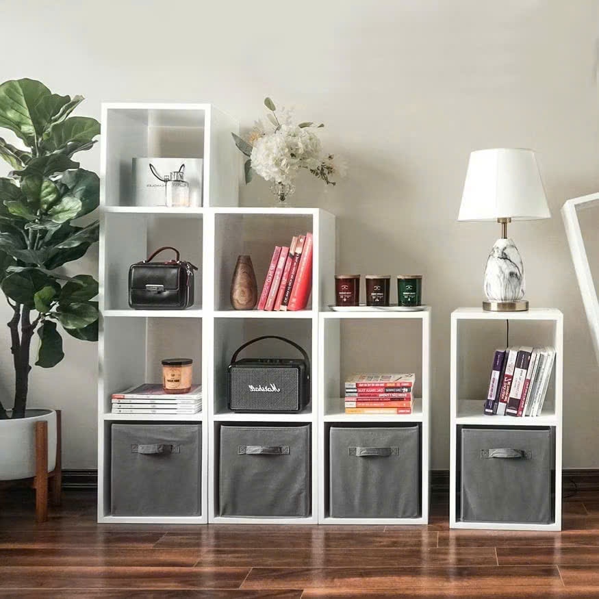 Kệ sách gỗ, kệ decor kệ tổ ong đa năng nhiều tầng lắp ghép tiện lợi chất liệu gỗ MDF bền đẹp