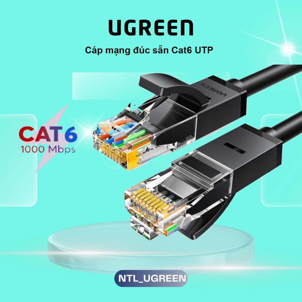 Cáp mạng đúc sẵn RJ45 Cat6 UTP Ugreen NW102 Lan 1000Mbps Chính Hãng ...