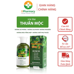 Sữa Tắm Thảo Dược Thuần Mộc, cho da nhạy cảm, các vấn đề da liễu, da mỏng yếu ở trẻ, ngừa mụn viêm