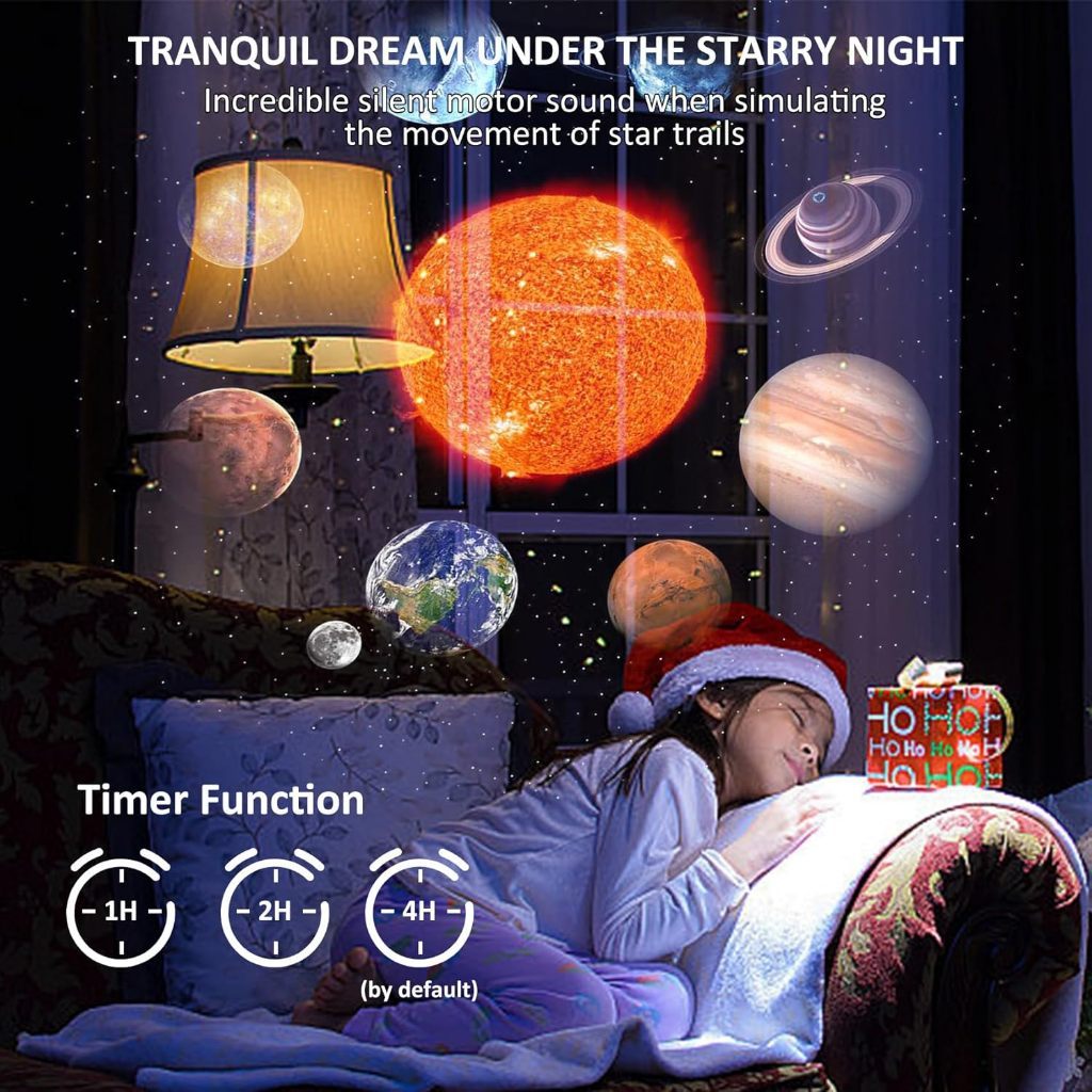 Đèn Chiếu Vũ Trụ 13 Trong1 4K HD,Máy Chiếu Sao Xoay 360°,Đèn Ngủ Galaxy Trang Trí Phòng,Quà Tặng LED