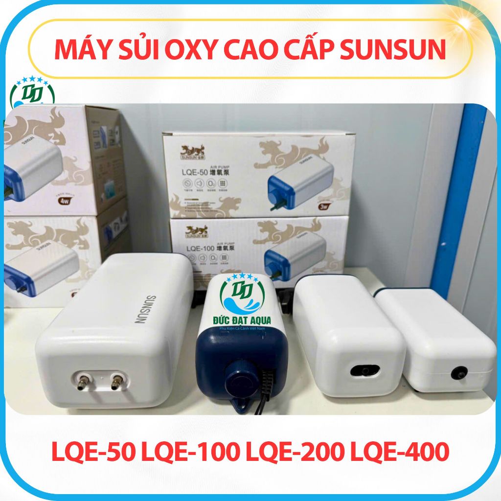 Máy sủi Oxy cao cấp bể cá Sunsun LQE siêu khoẻ, êm LQE-50 LQE-100 LQE-200 LQE-400 2