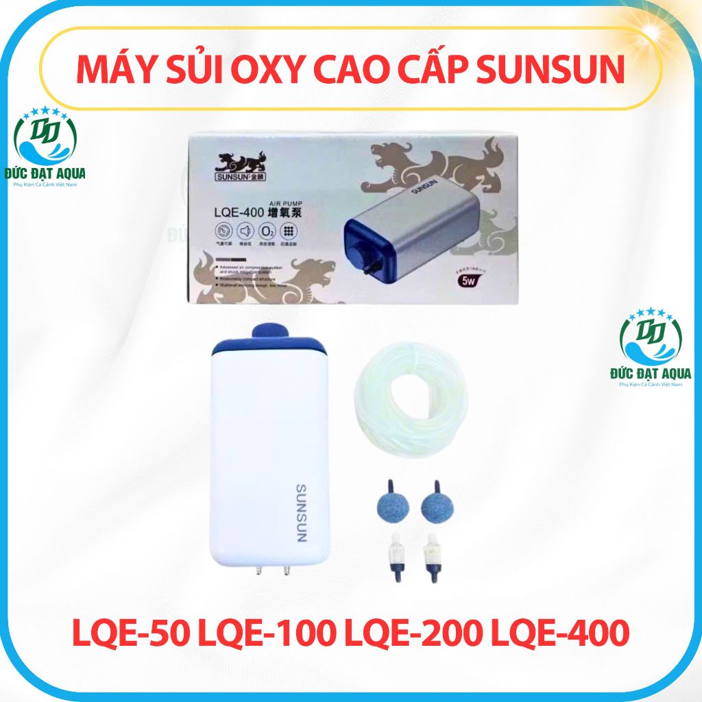 Máy sủi Oxy cao cấp bể cá Sunsun LQE siêu khoẻ, êm LQE-50 LQE-100 LQE-200 LQE-400 7