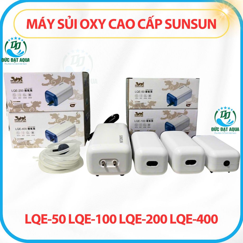 Máy sủi Oxy cao cấp bể cá Sunsun LQE siêu khoẻ, êm LQE-50 LQE-100 LQE-200 LQE-400