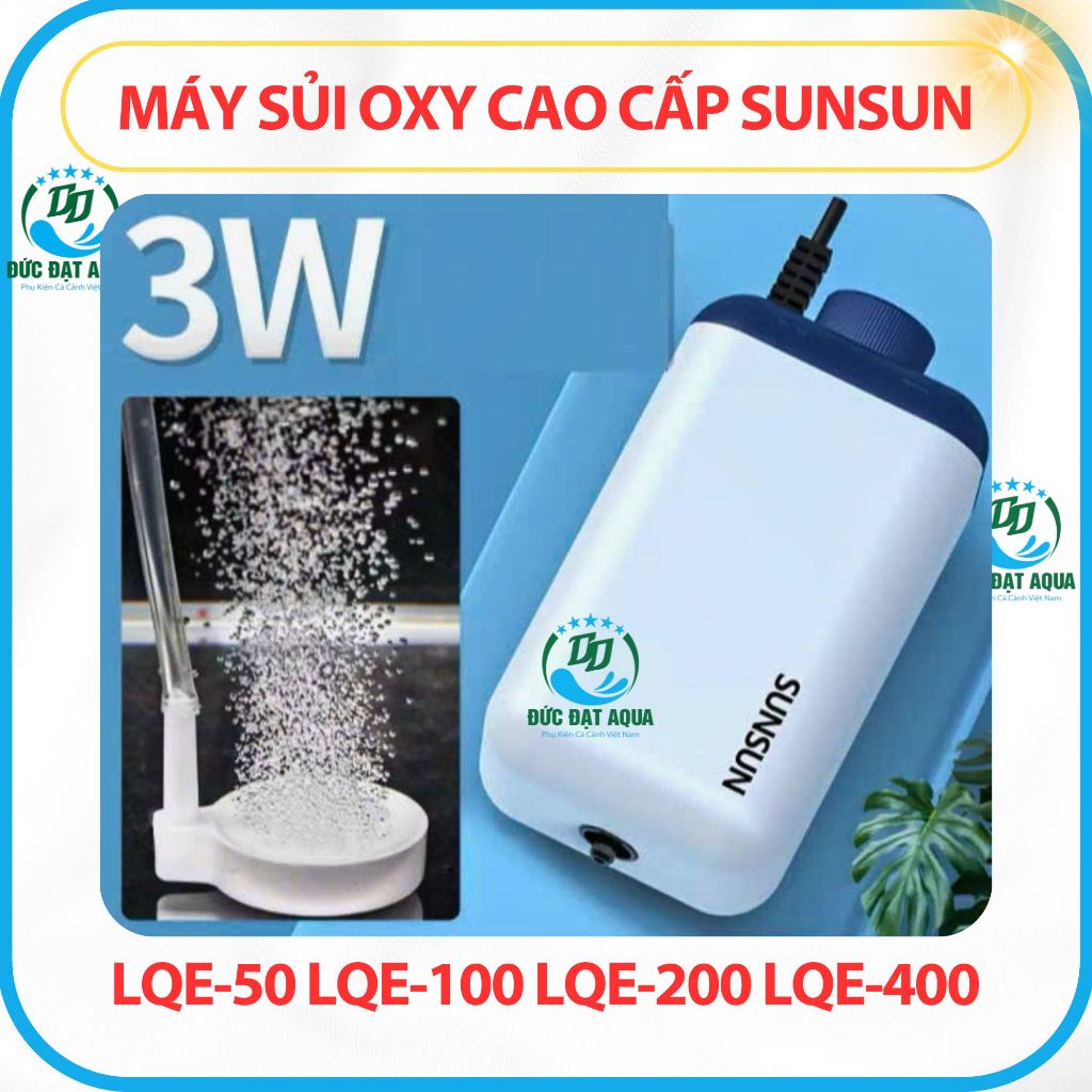 Máy sủi Oxy cao cấp bể cá Sunsun LQE siêu khoẻ, êm LQE-50 LQE-100 LQE-200 LQE-400 9