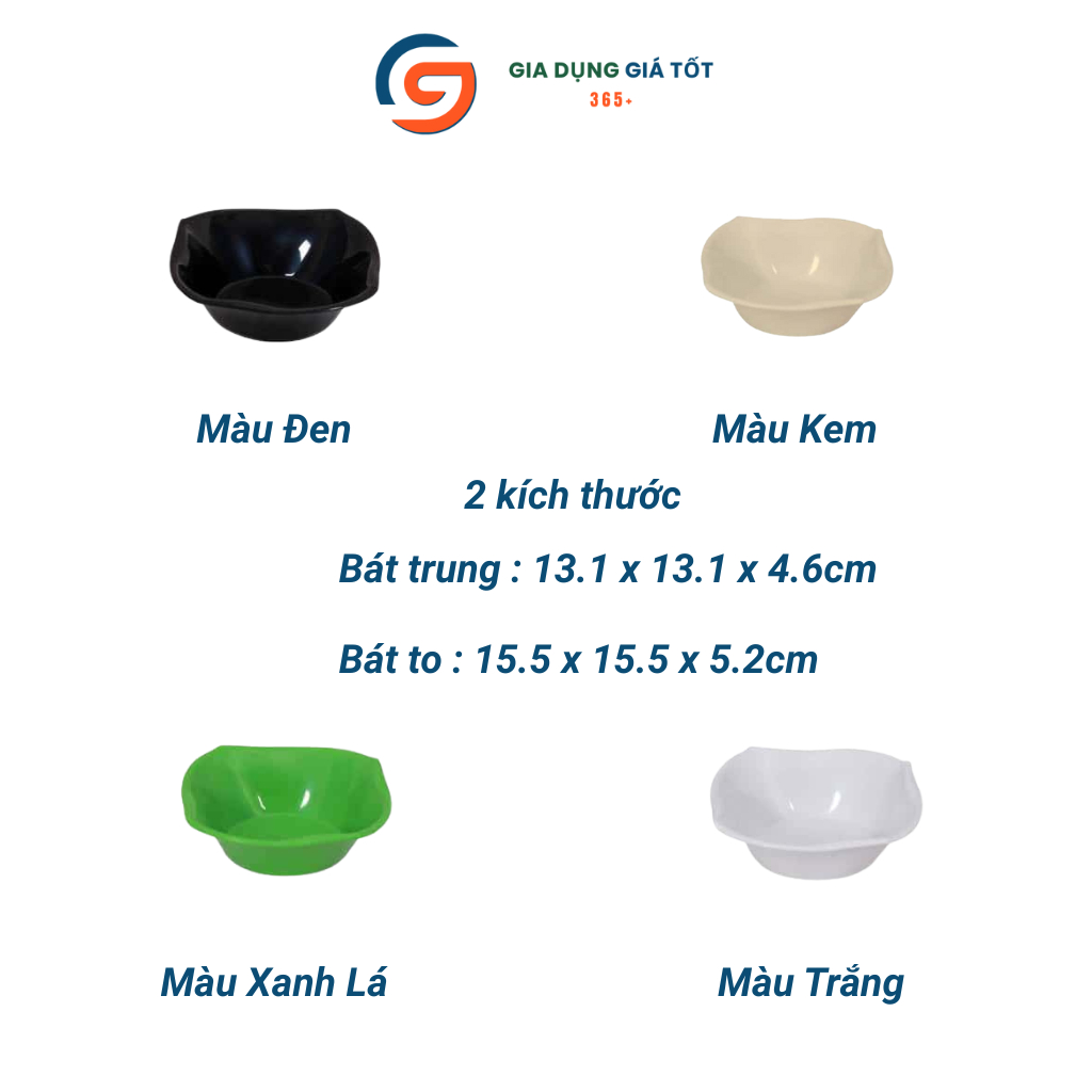 Combo 10 bát vuông ăn sữa chua mít, ăn chè, tào phớ - nhựa phíp Song Long