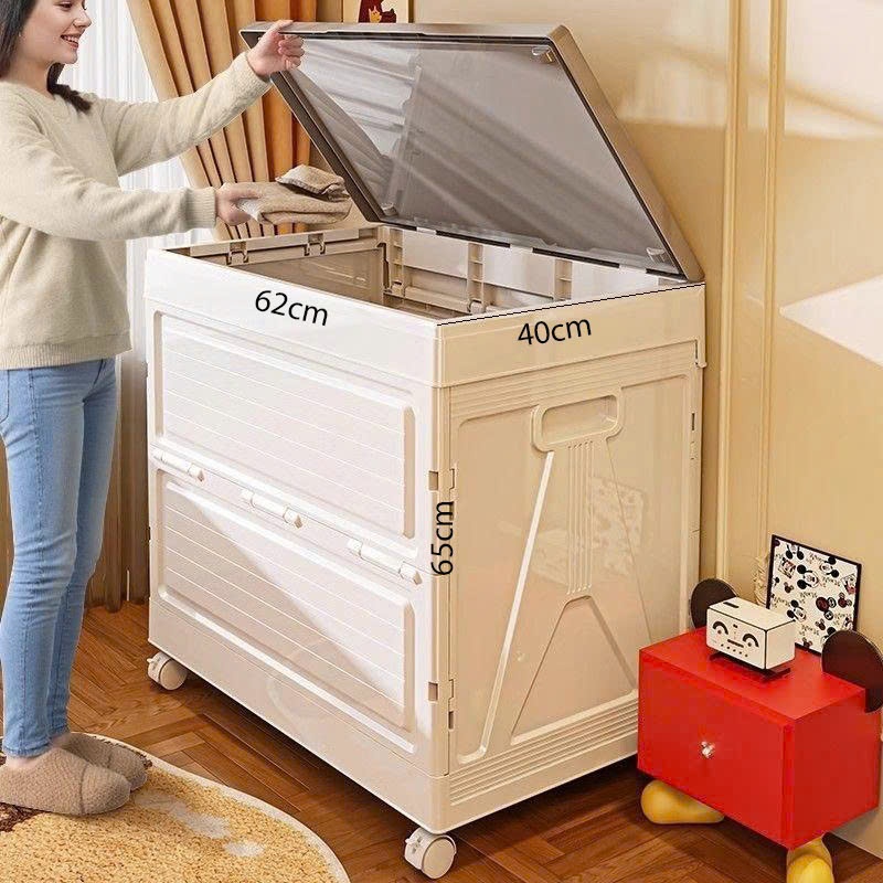 Thùng Đựng Quần Áo Chăn Ga Gối  - Hộp Để Đồ Đa Năng Gấp Gọn Có Bánh Xe - OENON