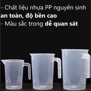 Ca Đong, Ca Đo Lường VIỆT NHẬT - Ca Nhựa Chia Vạch 1L/2L/3L, Đa Năng - MS: 6071/ 6072/ 6073