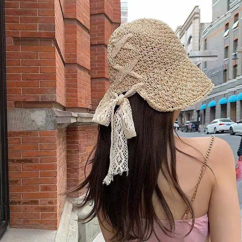 SALE) Mũ nón cói móc mềm HỞ SAU DÂY REN ĐAN