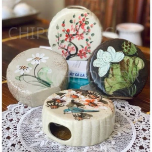 Bình Hoa Gốm Sứ Hình Chiếc Bánh Nghệ Thuật Mini Lọ Hoa Decor Tủ Kệ Phòng Khách Đẹp Chipchipdecor