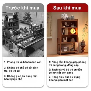 Kệ Sách Tre Không Cửa Thiết Kế Mở Tiết Kiệm Diện Tích Tủ Trưng Bày Đựng Đồ Phòng Khách