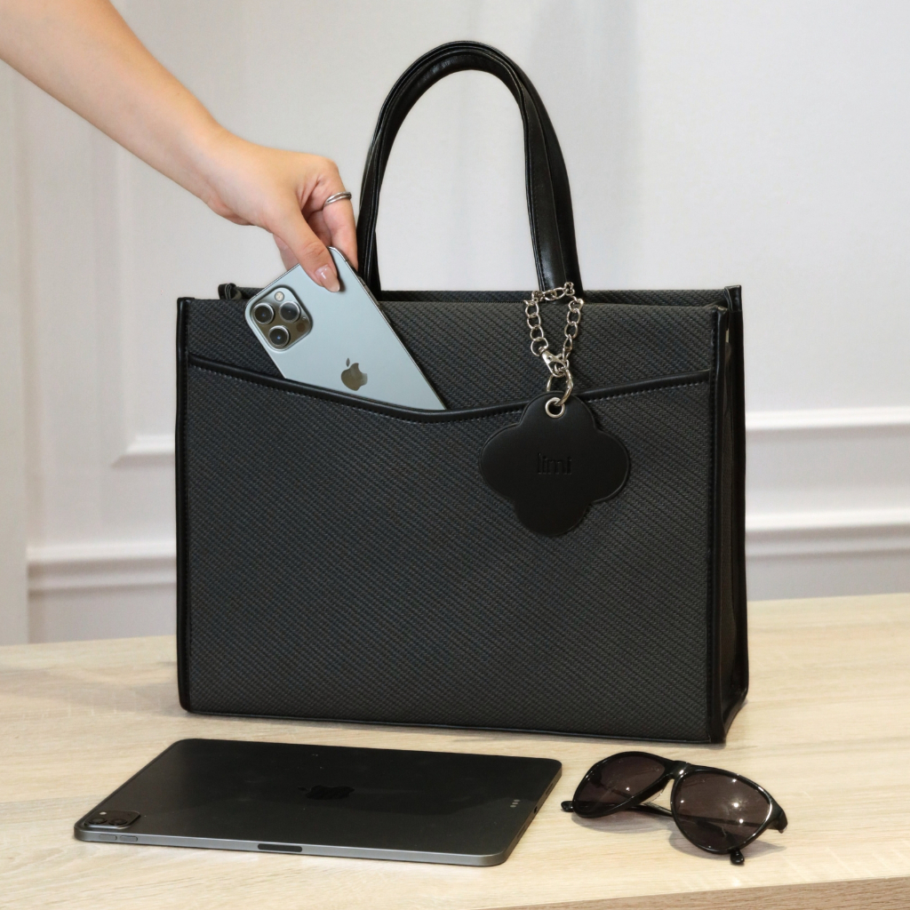 Túi công sở nữ da LIMI (3 màu) Ngăn Laptop Riêng vừa laptop 14inch (SORA) | BigBuy360 - bigbuy360.vn